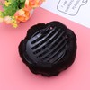 SAFIGLE 1pc Flower Design Hair Bun Clip Natural Black Synthetic