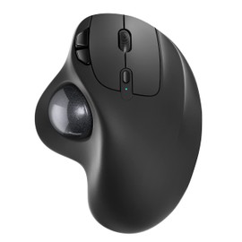 Nulea M501 Kabellose Trackball Maus, Wiederaufladbare Ergonomische Maus, Präzises und Reibungsloses Tracking, 3-Geräte-Verbindung (Bluetooth oder 2,4G USB-Empfänger), Kompatibel für Mac, Windows.