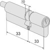 CISA 10G30210012; Euro Cylinder C2000; Nickel-Plated Brass; 33/33 mm; Prepared