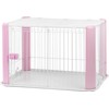 Iris Ohyama, Playpen, Playpen, Dog Rack, Rabbit, Sliding Door, Latch and Safety Hook, with Roof, Polyester and Plastic (PP), L92 x D63 x H60 cm, CLS-960, Pink