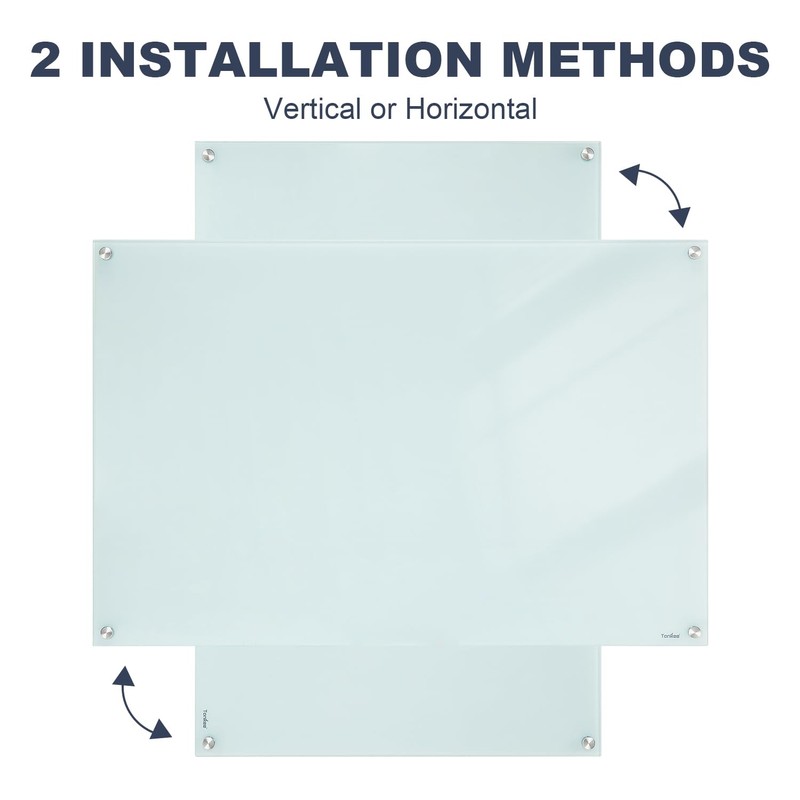 Glass Whiteboard Dry Erase Board - TANKEE Magnetic Glass White