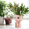 Head Planter Resin Unique Succulent Flower Pot Open Eyed Alien