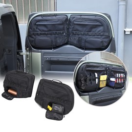HAPPYHORSE Car trunk storage box Compatible with Land Rover Defender 90 110 130 2020-2025, Car trunk tailgate window storage bag Organizer Oxford cloth storage bag (black)