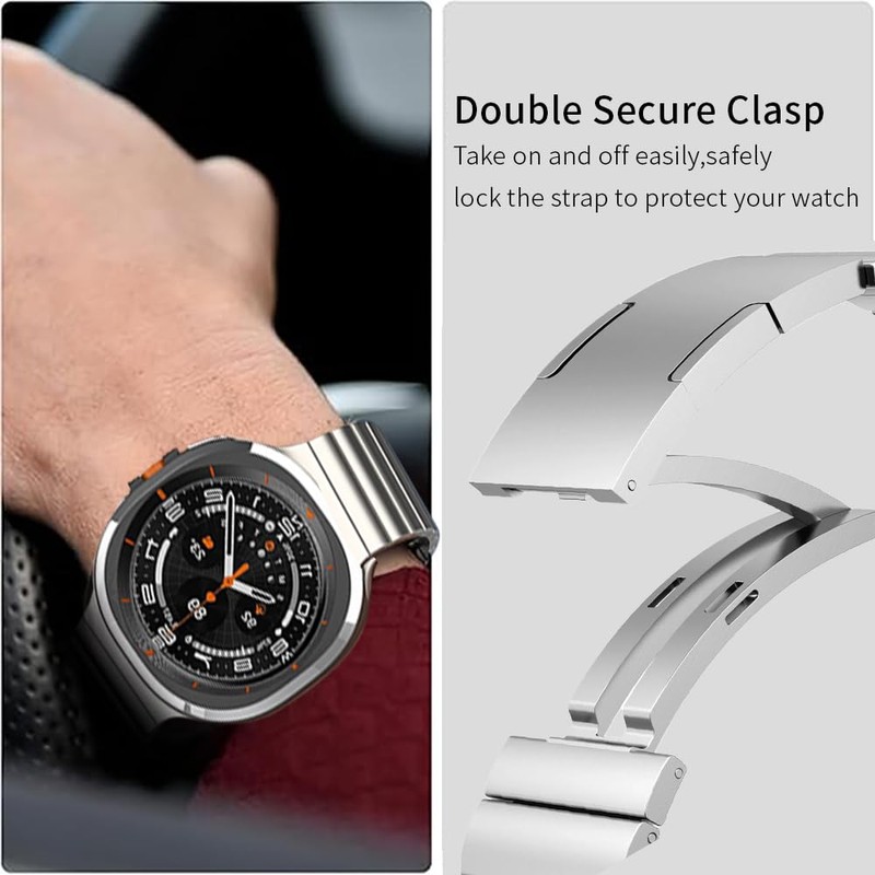 synsing No Tool Needed Titanium Bands Compatible with Galaxy Watch