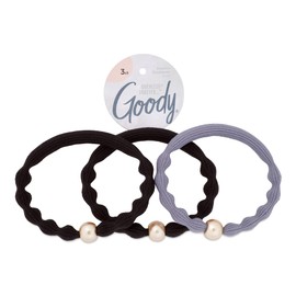 Goody Ouchless Forever Elastics - 3 Count, Winter Solstice Collection - Hair Accessories for Men, Women, Boys & Girls to Style With Ease and Keep Your Hair Secured - Pain-Free For All Hair Types