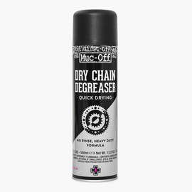 Muc Off Dry Chain Degreaser, 500 Milliliters - Quick-Drying, No Rinse Formula for Deep Cleaning Your Bicycle Chain - Suitable for All Types of Bike, Black