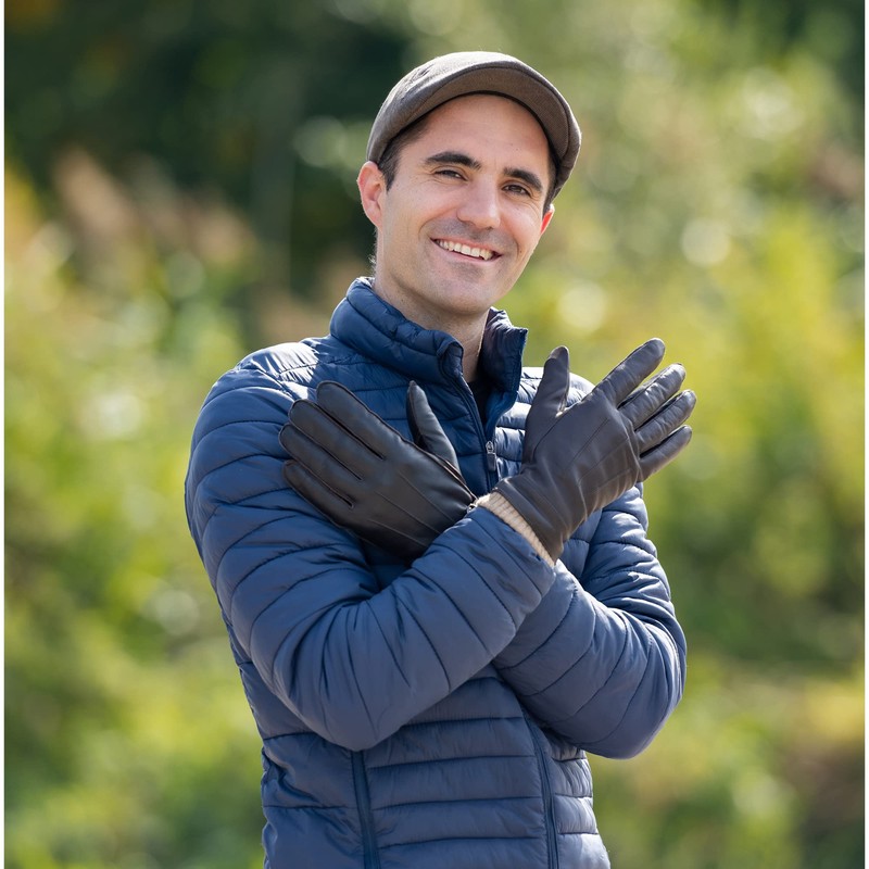 NF NITZSCHE fashion - Leather gloves for men - 100%
