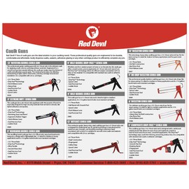 Red Devil 3987 13" Skeleton Caulk Gun Thrust Ratio 10:1, Quart