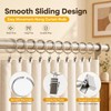 Kaaeiccr 45mm Curtain Rings With Clips, 20 Pack Metal Drapery