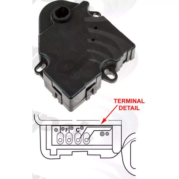 GPD 1712275 GPD HVAC Heater Blend Door Actuator for Olds