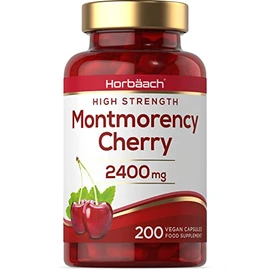 Montmorency Cherry Capsules 2400mg | 200 Count | Tart Cherry Extract | Vegan Concentrate | by Horbaach
