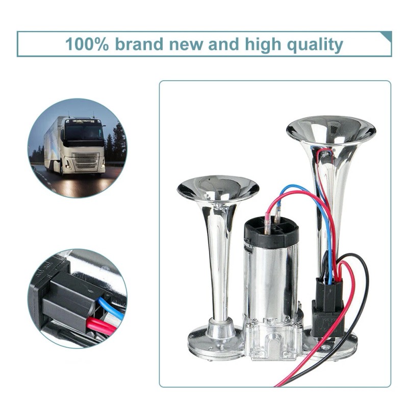 Unbranded 1000DB 12V Electric Trains Horns Air Train Horn Kit