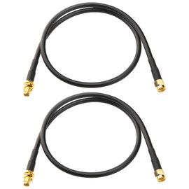 Boobrie 2PCS Upgraded SMA Female to SMA Male Cable 1.64ft LMR200 Equivalent SMA Extension Coaxial Cable Low Loss for 3G 4G 5G 6G LTE ADS-B Ham GPS WiFi RF Radio Use (Not for TV)