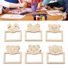 100pcs Wooden Cartoon Animal Photo Frame Decorative Hand Painting Photo