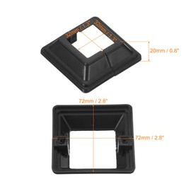 QUARKZMAN Post Cladding, 8 Pieces 32 x 32 mm/1.3 x 1.3 inches, Plastic Gap Style Post Base Cover for Fence, Stair Railing, Porch, 72 x 72 mm/2.8 x 2.8 inches (Total Size)