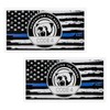 FSTURIOS 2PCS Thin Blue Line Sticker Code 4, Police Support