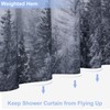 ORTIGIA 36x72 Misty Forest Stall Shower Curtain for Small Bathroom,
