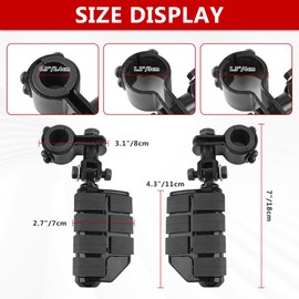 Highway Pegs Universal Adjustable Motorcycle Foot Rest Pegs w/Mount Clamp Kit For Harley Touring Road King Street Glide Yamaha Suzuki Kawasaki 25mm 32mm 34mm Engine Guard Accessories(Black Style)