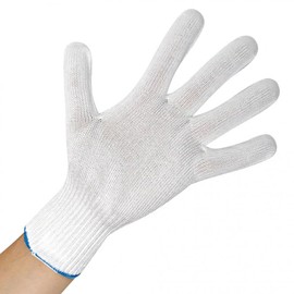 FRANZ MENSCH Hygostar Cut Protection Gloves Cut Allfood Glass Fibreglass Cardboard White 8/M L 25 cm Cut Protection Gloves Construction Site Gloves Cut Resistant Gloves Pack of 6