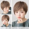 Bright Lara hf1284-RC-M Short Full Wig, Bob, Natural Wig, Men's