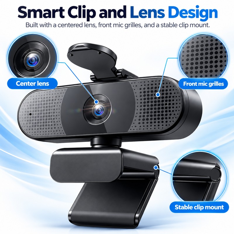 1080P USB Webcam for Video Calls – Autofocus Camera with