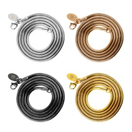 Max Palmer® Snake Chain Necklace, Stainless Steel, 84 Variations, silver