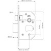 Yale 5 Lever Mortice Sashlock, High Security, Polished Chrome, 3