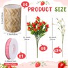 Retrowavy 6 Sets Strawberry Centerpieces for Tables Artificial Strawberry Daisy