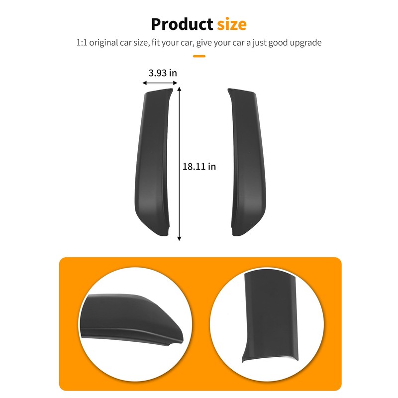 Hoolcar for 4Runner Matte Black Tailgate Door Window Pillar Posts