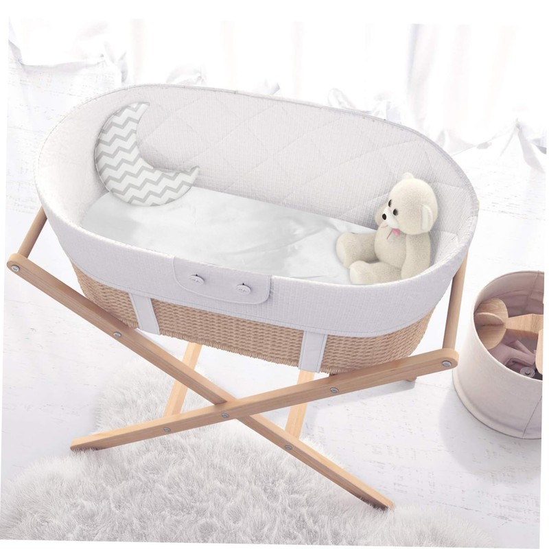 Kisangel 2Pcs Imitation Silk Bassinet Sheets for Newborns Soft Smooth