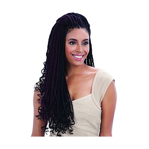 FreeTress Equal Synthetic Hair Braid - CUBAN TWIST 24" (4 - MED BROWN)