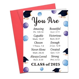 Brevcrnr Senior 2025 Graduation Gifts for Her Him, Class of 2025 Graduation Card for Daughter Son Friends, College High School Masters Degree Phd Present for Women Men (You are amazing)