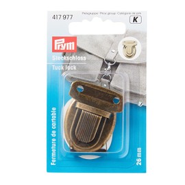 Prym 417977 Tuck Lock 26 mm Antique Brass, Brown, One Size