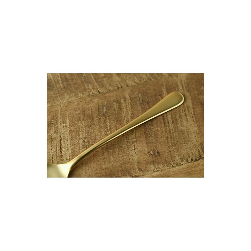Tsubame Sanjo Retro Elegante Matte Gold Dessert Spoon