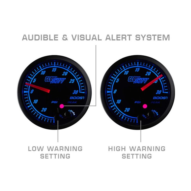 GlowShift Elite 10 Color 280 F Water Coolant Temperature Gauge