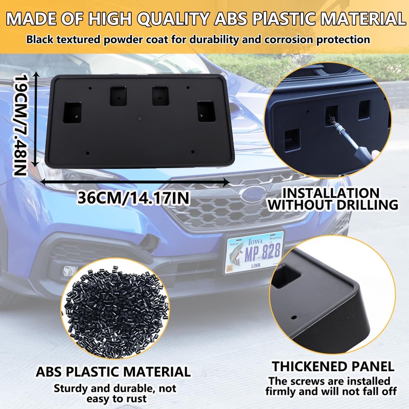 License Plate Frame Bracket Compatible with Subaru WRX 2022-2025,ABS Tag