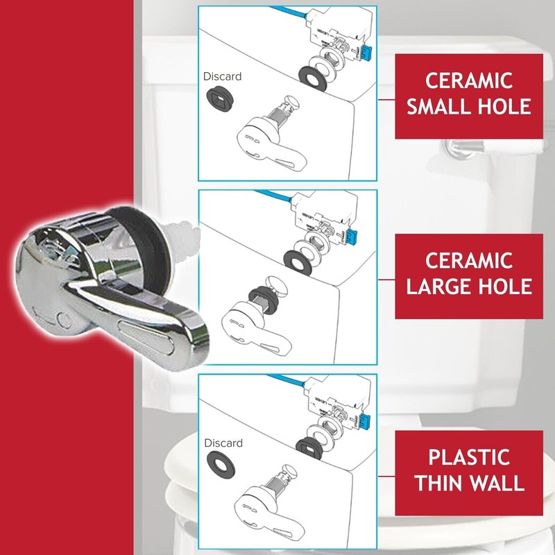 SPARES2GO Universal Dual Flush Toilet Valve 1.5" 2" WC Cistern