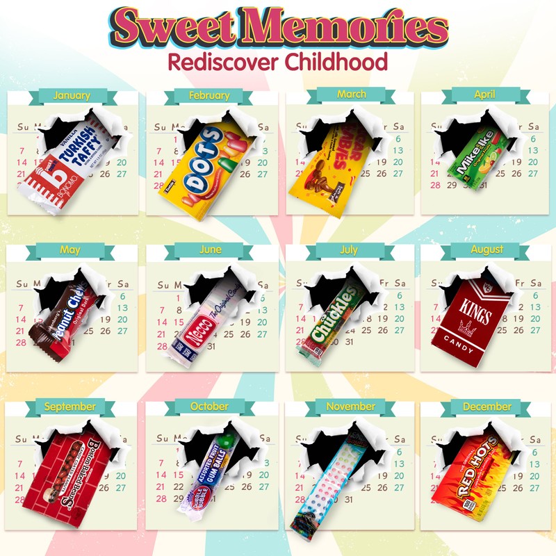 RETRO CANDY YUM ~ 1963 63rd Birthday Gift Basket Box