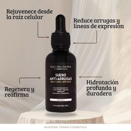 Nuestra Tierra Cosmetica Suero Anti-Arrugas Facial Intensivo con Pptidos Biomimticos, Clulas Madre Vegetales y Liposomas, 30ml                        
