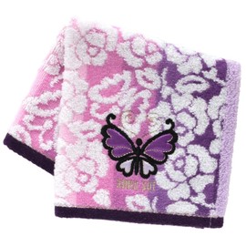 ANNA SUI (アナスイ)大判 タオルハンカチ（28cm）バタフライアップリケ (パープル) 婦人 レディース タオル ハンドタオル 109307-0013-03