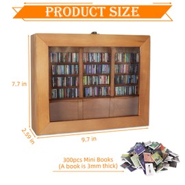 COCOJAM Anxiety Bookshelf Mini Bookshelf, Anxiety Bookshelf Mini Books 300 Pcs, Miniature Bookshelf Decor for Room Office Display, Shake Bookshelf Shake Away Your Anxiety for Family and Friends