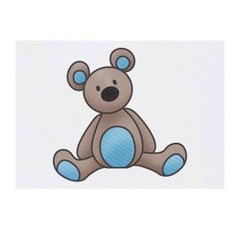 'Baby Boy Bear' Temporary Tattoo - Water Resistant, Skin-Safe, Non-Toxic Transfer (TO00030358)