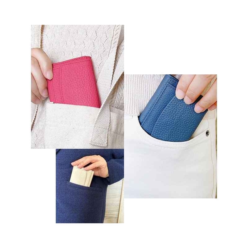 [Riorne] Women's Mini Wallet, Small Wallet, Mini Wallet, Compact Trifold,