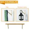 EZYDECOR Shelf Brackets Gold Brackets for Shelves 300mm/12 Inch Triangle