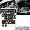 Car Interior Button Repair Decal Set Door Lock Button Decals