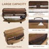 Men's Messenger Bag Waxed Canvas Briefcase 15.6 Inch Vintage Genuine