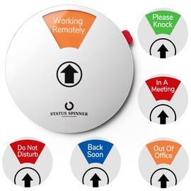 Office Door Sign, Out of Office Private Sign for Door Available and Away, In a Meeting/Do Not Disturb / 6 Options Office Vacant Occupied Privacy Sign Wheel (6 Inch)