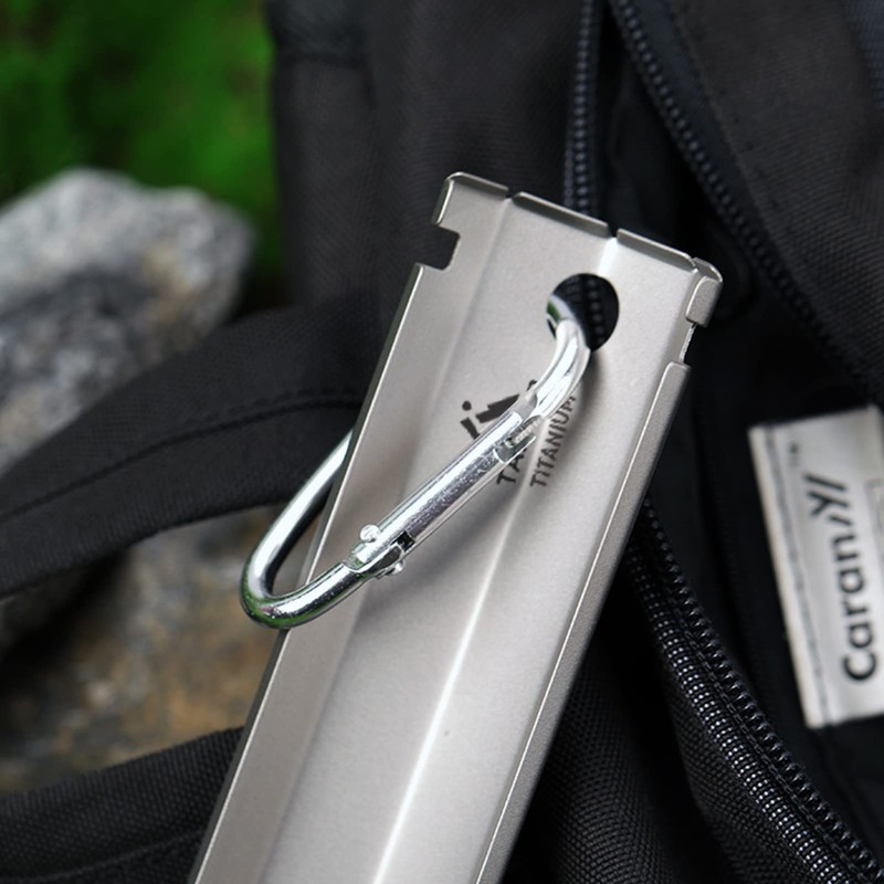 LANRU Titanium Garden Hand Serrated Shovel Outdoor Camping Hiking Backpacking
