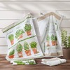 Erwin Müller Tea Towel Pack of 3 Cotton Herbs Size