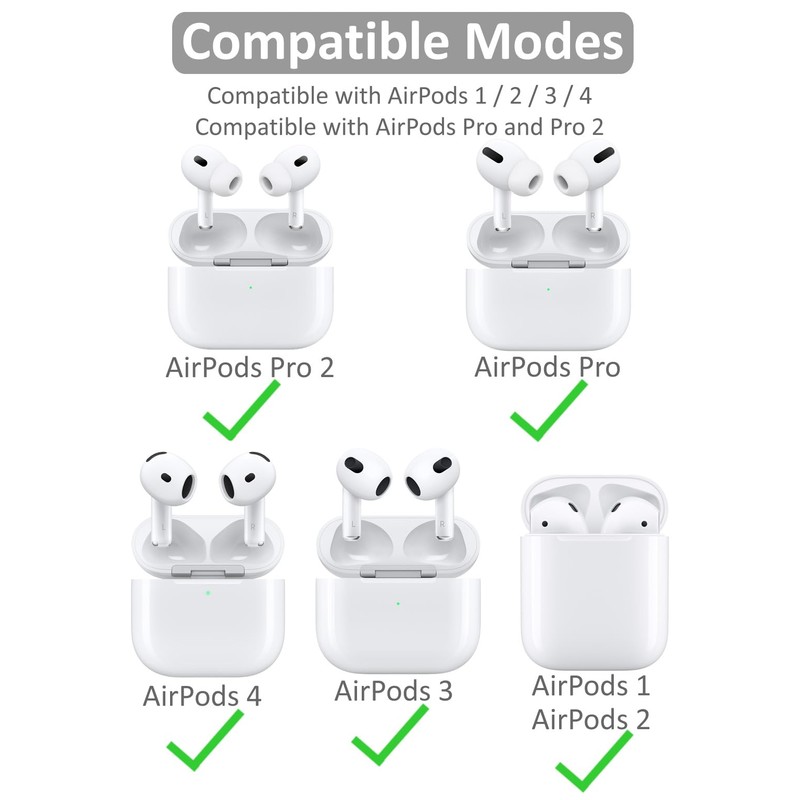 IiEXCEL Compatible with AirPods 4 Ear Hooks, Replacement 360 Angle